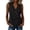 Black, variant on Womens Tops Gsakboxl Women Casual V‑Neck Button‑Decorated Sleeveless Linen Tank Top Blouse Black L