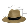 thumbnail image 6 of Jinhomg Sun Straw Fedora Beach Hat, Unisex Casual Wide Brim Summer Vacation Hats Lightweight UV Protection Outdoor Travel Cap Clearance Items for Women Khaki, 6 of 6