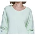 thumbnail image 2 of Calvin Klein Performance Womens V Neck High Low Sweatshirt Refresh L, 2 of 3