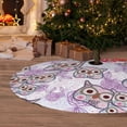 thumbnail image 6 of Lsque Owl And Floral Print Christmas Tree Skirt, Tree Skirt with Ties or Velcro, Perfect for Holiday Decorations, Halloween, and New Year-36", 6 of 7