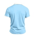 thumbnail image 3 of Polo Shirts for Men Solid Collared Short Sleeve Golf Shirts Classic 3 Buttons Shirts Sky Blue 2XL, 3 of 5