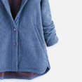thumbnail image 3 of IROINNID Women's Mid-Long Hoodie Shearing Jacket Solid Color Long Sleeve Long Tunic Coats Winter Cotton Jackets Knitted Casual Sweatshirt Zip Up Oversized, Blue, 3 of 3