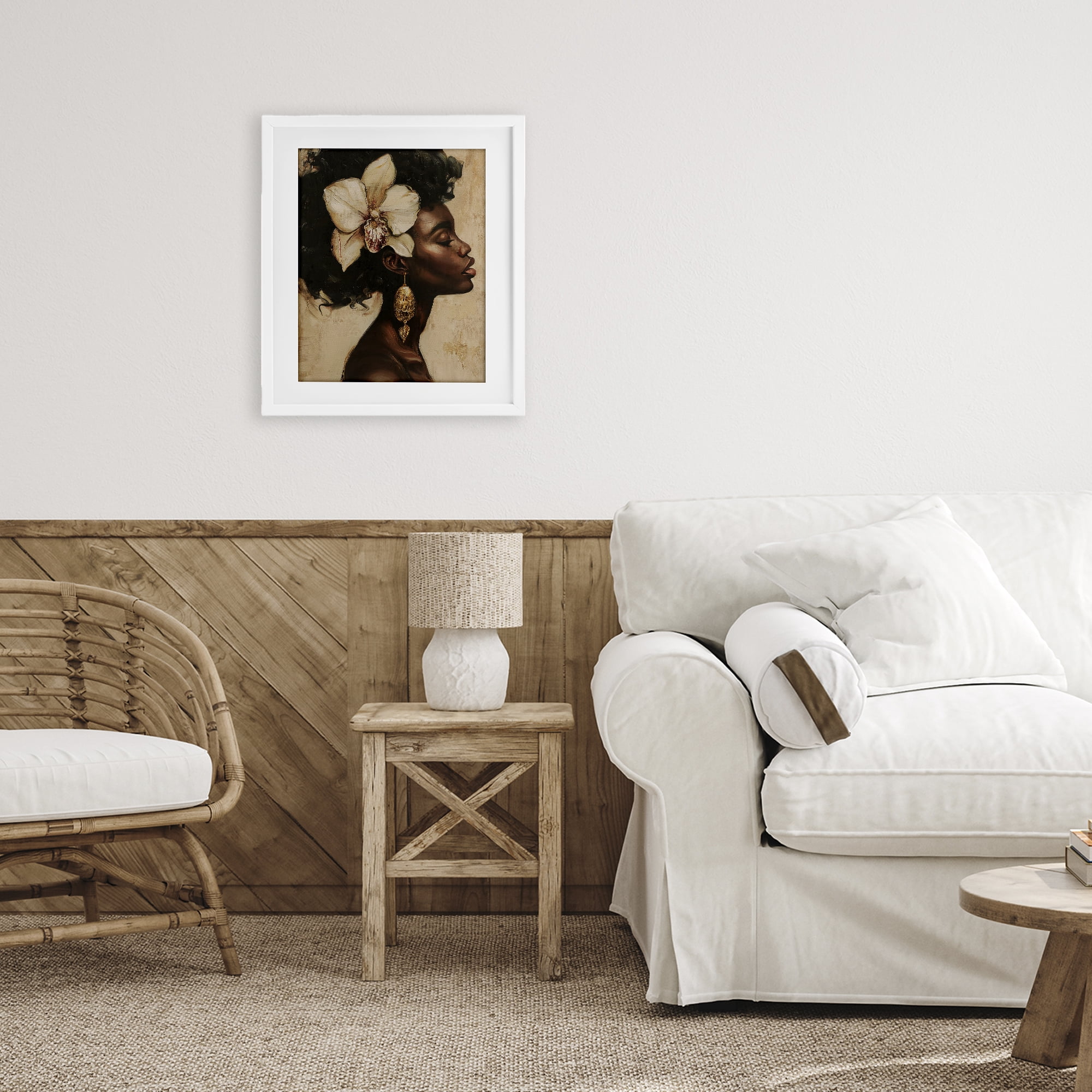 Stupell Industries Orchid Majesty Portrait White Framed Print Under Glass, design by Svetlana Aleynikova