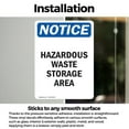 thumbnail image 3 of (2 Pack) Hazardous Waste Storage Area OSHA Notice Sign 5 Inch X 7 Inch Vinyl Label Decal Sticker Weather Resistant, UV Protected for Workplace, Business, and Construction Site, Made in, 3 of 7