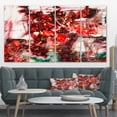 thumbnail image 1 of Fleurs Rouges Abstraites Fond - Grande Œuvre d'Art sur Toile Abstraite, 1 of 1