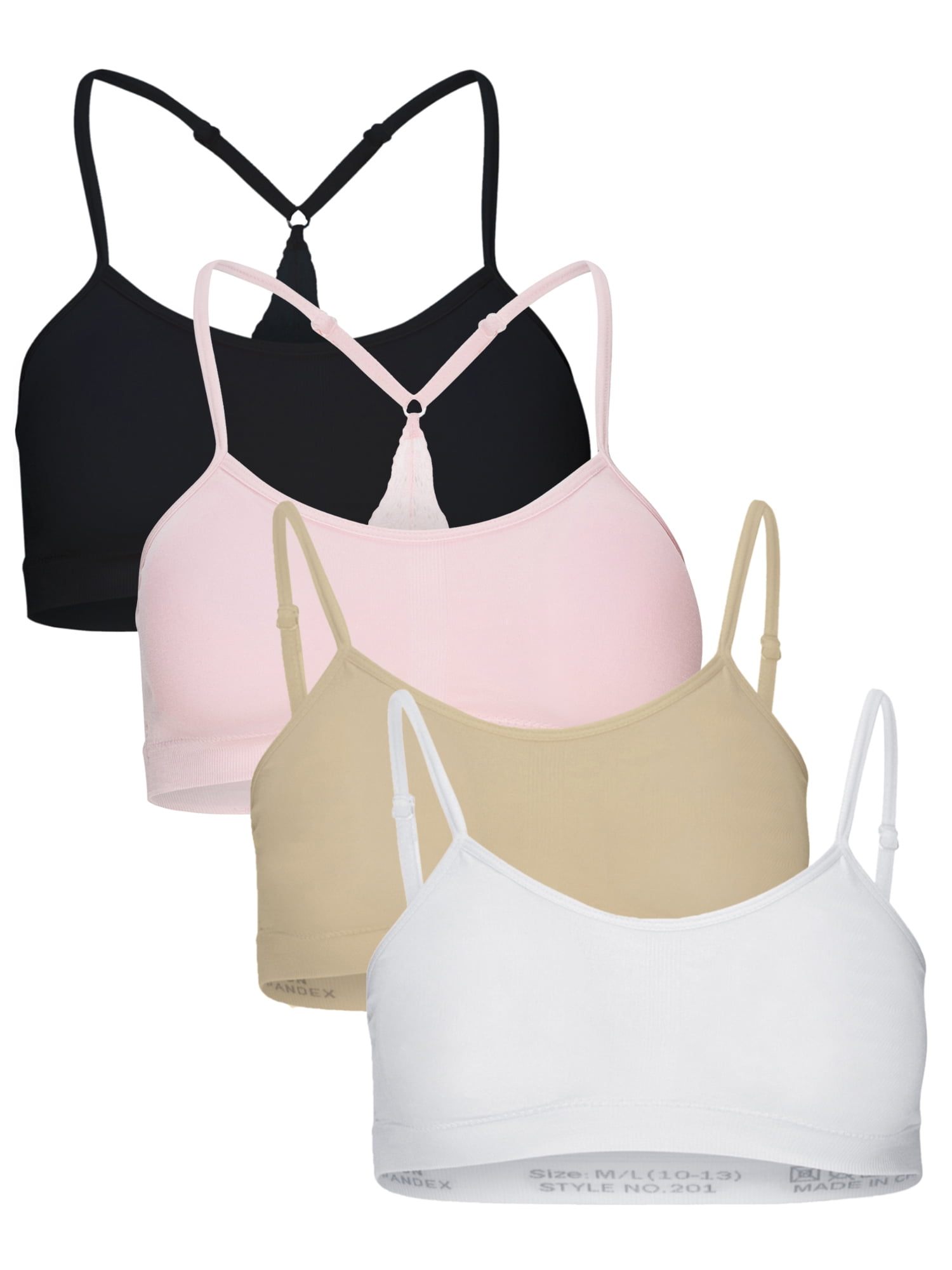 Girls Strapless Bandeau Bra - Girls Training Bras for Teens. Sports Bra 8-14  Age. Wireless Seamless Bra. 4 Pack Pattern 1 : : Clothing, Shoes &  Accessories