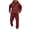 Wine, variant on 2 Piece Tracksuit for Men Ghalytn Hoodie and Jogger Pants Set - Casual Fleece Sweat Outfit