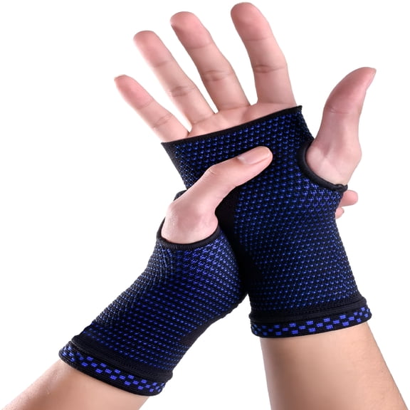 FACEGA Wrist Compression Glove Wrist Support Sleeves (Pair) for Carpal Tunnel and Wrist Pain Relief Treatment,Wrist Brace for Women and Men-made from Breathable and Sweat-Absorbing Elastic Blend