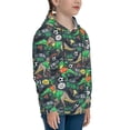 thumbnail image 3 of Sikiie Dinosaur Plays Soccer Youth Hoodie Sweatshirt Pullover Hooded Classic Casual Essentials Hoodiefor Boys Girls Kids -X-Large, 3 of 6