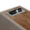 thumbnail image 3 of Ergode Madison Light Gray Fabric 7 Piece Modular Sectional Sofa Chaise with USB Storage Console Table, 3 of 5