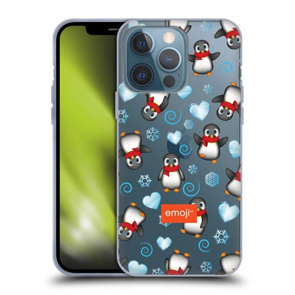 Head Case Designs Officially Licensed emoji® Winter Wonderland Penguins Soft Gel Case Compatible with Apple iPhone 13 Pro