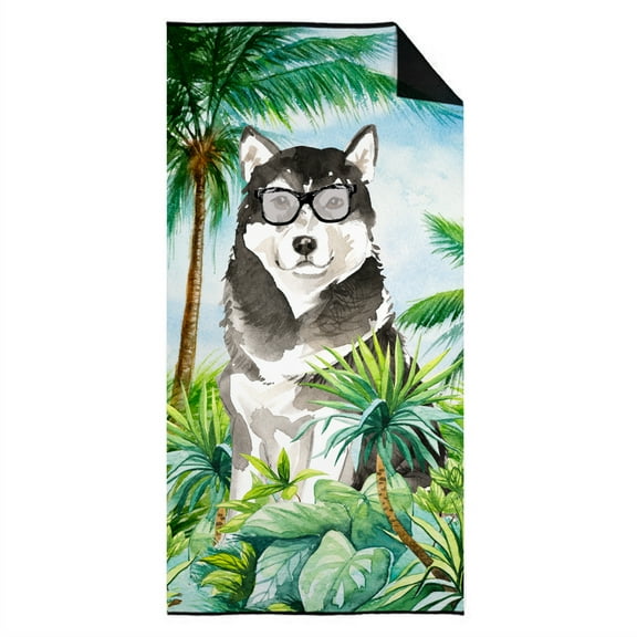 Carolines Treasures CK3008TWL3060 Alaskan Malamute Premium Beach Towel 30W X 60H multicolor