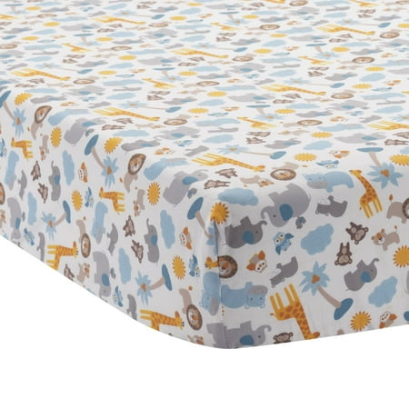 Bedtime Originals Two By Two Noah S Ark Fitted Crib Sheet Blue