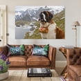 thumbnail image 3 of Saint Bernard - The Guardian of The Snow Canvas Art Poster And Wall Art Picture Print Modern Family Bedroom Decor Posters,Unframe-style,12x18inch(30x45cm), 3 of 8
