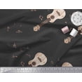 thumbnail image 3 of Soimoi Crepe Silk Fabric Notes & Guitar Musical Instrument Fabric Prints by Yard 42 Inch Wide, 3 of 3