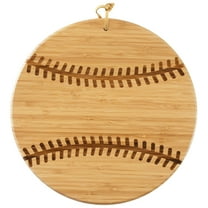 Totally Bamboo Baseball Shaped Bamboo Wood Cutting Board and Charcuterie Board, Great Gift for Baseball Fans