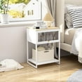 thumbnail image 2 of White Nightstand End Table with Cute Storage Bed Side Table for Kids Girls Bedroom Living Room Dorm 11x15x20 inches White, 2 of 15