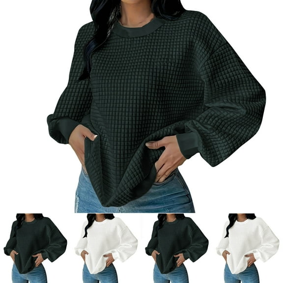 Trendsetting Women's Apparel Fashion Plus Size Women's New Round Neck Solid Color Fashionable And Comfortable Casual Long Sleeved Sweatshirt