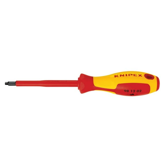 KNIPEX Tools 98 12 02 R2 Square Drive Screwdriver, 4-Inch, 1000V Insulated