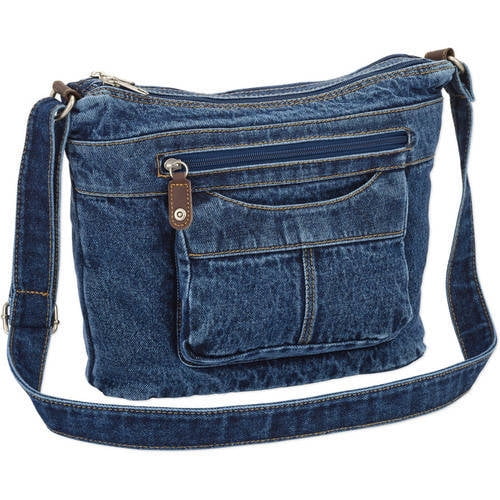 Slip Pocket Double Top Zip Hobo Handbag - Walmart.com - Walmart.com