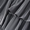 thumbnail image 3 of Jdlsppl Women's Pleated Tutu Skirt Ruffle Bubble Skirt Cute Summer Casual Elastic Waist Fashion Chiffon Skirt Grey Small-X-Large, 3 of 4