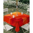 thumbnail image 3 of Square Outdoor Tablecloth with Umbrella Hole Red Orange Outside Table Cloth Waterproof Patio Table Cover Modern Abstract Ombre Geometric Aesthetic Zipper Tablecloths for Picnic Camping 54x54 Inch, 3 of 8