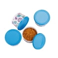 thumbnail image 3 of oliveware Candy Floss Range Stackable Containers with Airtight Lid, For Snacks & Dry Fruits, BPA Free, 100% Leak Proof, Set of 4 (300ml) each - Blue, 3 of 5