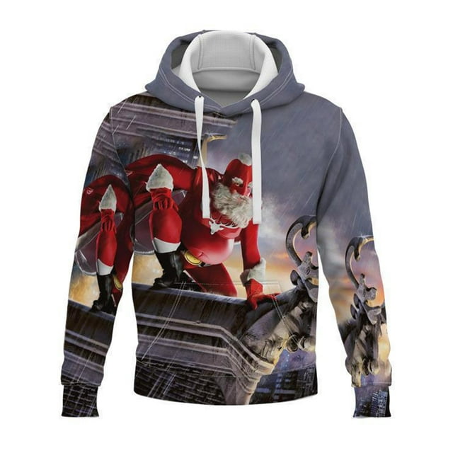 Innerwin Sweat à Capuche Homme Noël Manches Longues Coupe Régulière Style C 3TG