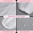 thumbnail image 2 of YooGuoGuo Women Wedding Short Veil Bridal Lace Tulle Veils White 2-Tier Fingertip Length Veil for Bachelorette Party, 2 of 8