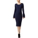 thumbnail image 2 of Vestido a media pierna con suéter bar III para mujer, azul, grande bar III Mediodía, 2 of 2