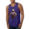 thumbnail image 1 of Wild Bobby Marilyn Monroe Watercolor Love Pop Culture Men Graphic Tank Top, Purple, Large, 1 of 5