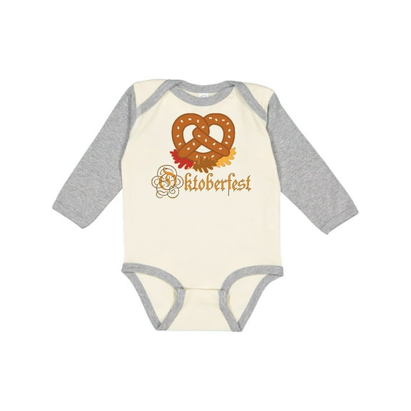 Inktastic Oktoberfest Pretzel German Festival Boys or Girls Long Sleeve Baby Bodysuit
