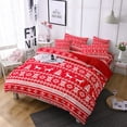 thumbnail image 1 of Innerwin Quilt Sets Printed Coverlet Set 3 Pieces Christmas Comforter Bedspread Lightweight Microfiber Breathable Ultra Soft Decor Style F Queen, 1 of 1