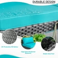 thumbnail image 3 of Walsunny 7 Piece Outdoor Patio Furniture Set, All-Weather PE Rattan Wicker Modular Sectional Conversation Sofa Set with Thick Cushions & Glass Coffee Table for Backyard, Poolside, Garden, Blue, 3 of 8
