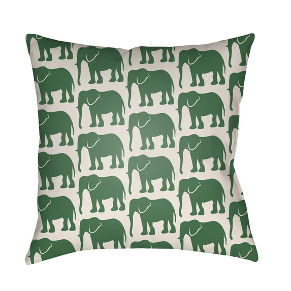 Surya LOTA-ELPH2-2020 Lolita 20" Wide Square Novelty Elephants Polyester Outdoor Accent