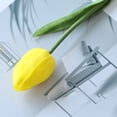 thumbnail image 6 of Clearance | Yellow Artificial Tulip Flower Single Stem, Realistic Faux Tulip with Velvety Petals for Home Vase Wedding Bouquet DIY Floral Arrangement Decor, 6 of 6