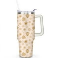 thumbnail image 2 of Christmas 40 OZ Coffee Tumbler with Handle Rust Resistant Christmas Snowflake Ball Cup Modern Tumbler for Holiday Accessories Camping Outdoor for Mom Wife Teacher Neighbor, 2 of 6