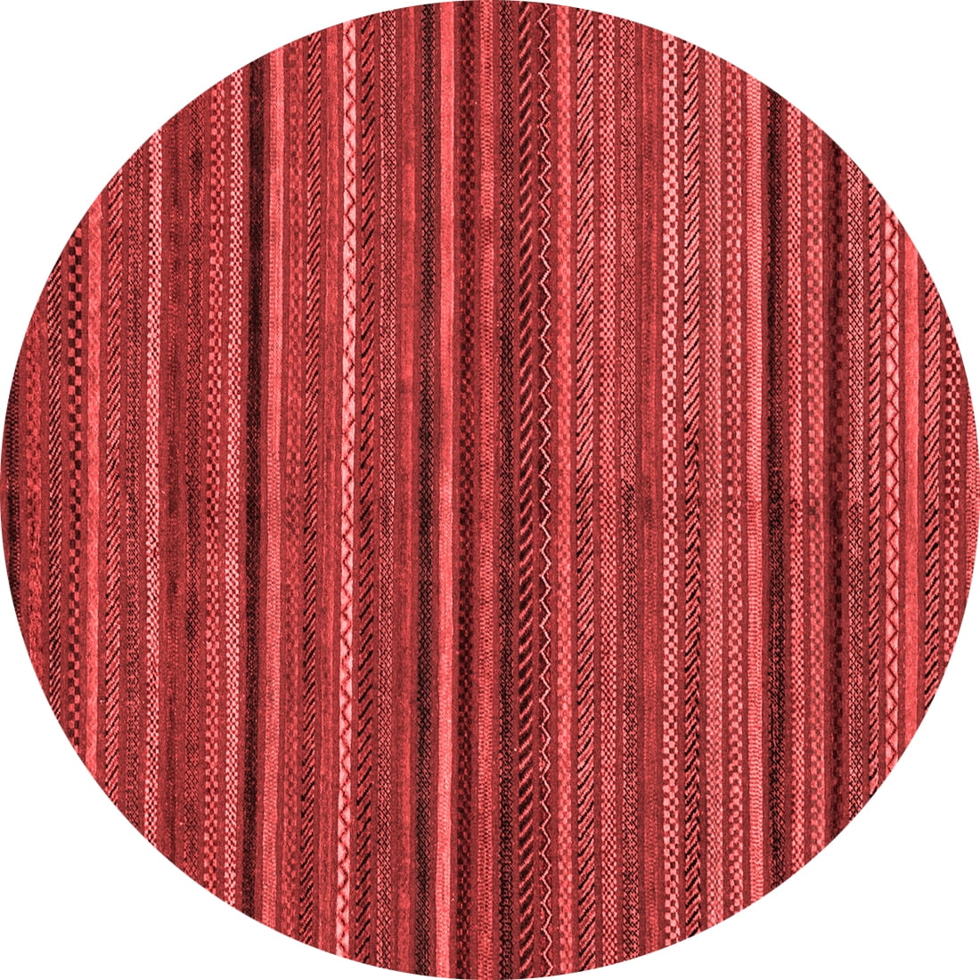 Ahgly Company Indoor Round Abstract Red Modern Area Rugs, 8' Round ...