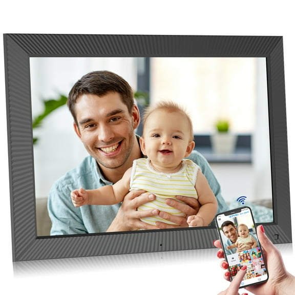 19-inch Dual-WiFi Digital Photo Frame - Digital Picture Frame, 32GB, Motion Sensor, Full Function, Sharing Photos and Videos via App or Email Instantly, Unlimited Cloud Storage, Wall Mountable