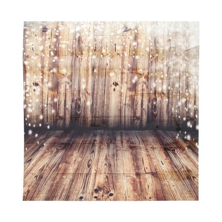 Image of 1Pc Wood Grain Backdrop Christmas Tree Background Cloth Party Layout (Khaki)