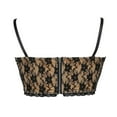 thumbnail image 3 of Female Vest  Lace Floral Sleeveless Spaghetti Strap Crop Tops Backless Camisole, 3 of 7