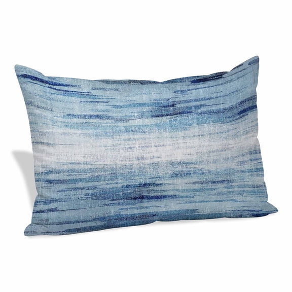 Vintage Blue Pillow Covers 12"x20", Retro Blue Ombre Modern Abstract Art Soft Brushed Microfiber Breathable Throw Pillow Covers, Decorative Pillowcase with Zipper for Couch Sofa Bedroom Living Room