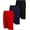 Black/Navy/Red, variant on Mad Game Boys Active Shorts - 3 Pack Lightweight Performance Mesh Basketball Shorts (8-18)