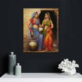 thumbnail image 4 of Nawypu Rajasthani Two Indian Village Women Lady Aesthetic Poster Home Decor Canvas Painting HD Picture Bedroom Living Room Decor Wall Art Framed, 4 of 4