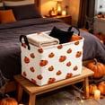 thumbnail image 6 of LOWLHOME Halloween Large-capacity Storage Basket, Rectangular Pumpkin Baskets Halloween Basket, Cute Storage Bins Organizer Box Girls Room Decor for Home Office Dorm Closet Shelf (White Pumpkin ), 6 of 6