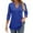 Dark Blue, variant on MIXUE Womens Summer Tops Summer Solid Color V Neck Ruffle Long Sleeve Casual Tee Shirts Activewear,Blue,S