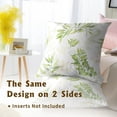 thumbnail image 6 of Sage Green Throw Pillows Covers 18x18 Inch Gold Botanical Leaf Pillow Covers 3D Leaves Fern Modern Pillow Case Watercolor Pillowcase Decor Gifts for Bed Couch Sofa Living Room, Set of 2, 6 of 6