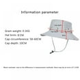 thumbnail image 3 of Chapeau Bob de Pêcheur de Plage pour Hommes, Soleil, Imperméable, Séchage Rapide, Casquette pour Hommes, Anti-UV, Pare-Soleil, Respirant, Randonnée, 3 of 5