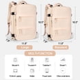 thumbnail image 4 of DAKIMOE Large Travel Backpack for Women Men Laptop Bag Airline Approved Carry On Backpacks Waterproof Anti Theft Gym Bags Hiking Flight Approved Luggage Casual Daypack, Standard, Khaki, 4 of 8