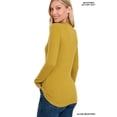 thumbnail image 4 of Zenana Plus Size Brushed Microfiber V-Neck Long Sleeve Lightweight Tee Shirt Top, 4 of 4